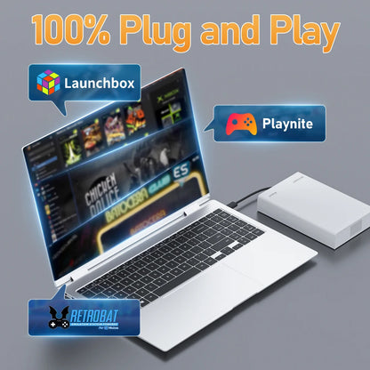 500g Retrobat & Playnite & Launchbox for Xbox/PS3/PS2/Switch/Wii/Wiiu/DC/NES with 38200+ Games. Toys for kids.