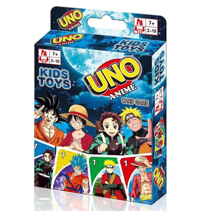 Game Uno with all versions: Pokemon, Paw Patrol, Super Mario, Minecraft, Harry Potter, Barbie, Minions, Star Wars, Avengers, Cars, Anime, and Frozen.