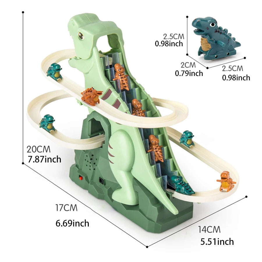 Musical toy "Dinosaur, climbing the hill" with dinosaurs