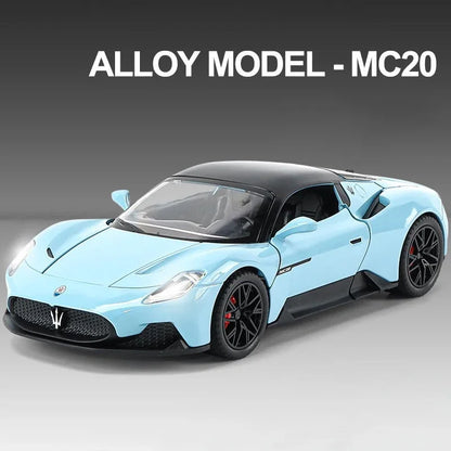 Maserati Mc20 Supercar Alloy Car.Model with Pull Back Sound for Kids.Toy Model.