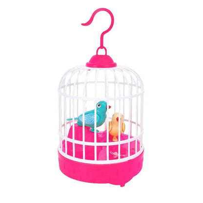 Talking Electric Bird Inductive Sound Control Birdcage Toy Educational Birdcage Voice Kids Pet Novelty Funny Simulation Gif L0R1