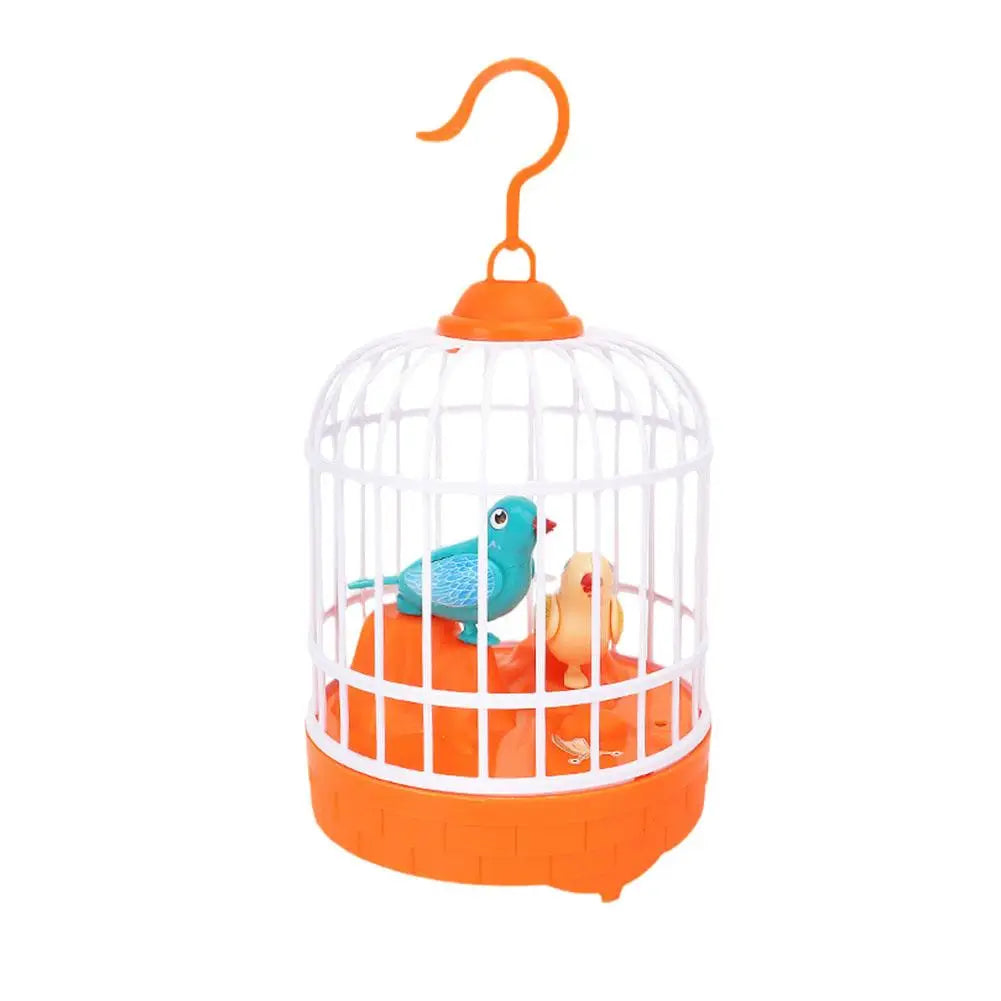 Talking Electric Bird Inductive Sound Control Birdcage Toy Educational Birdcage Voice Kids Pet Novelty Funny Simulation Gif L0R1