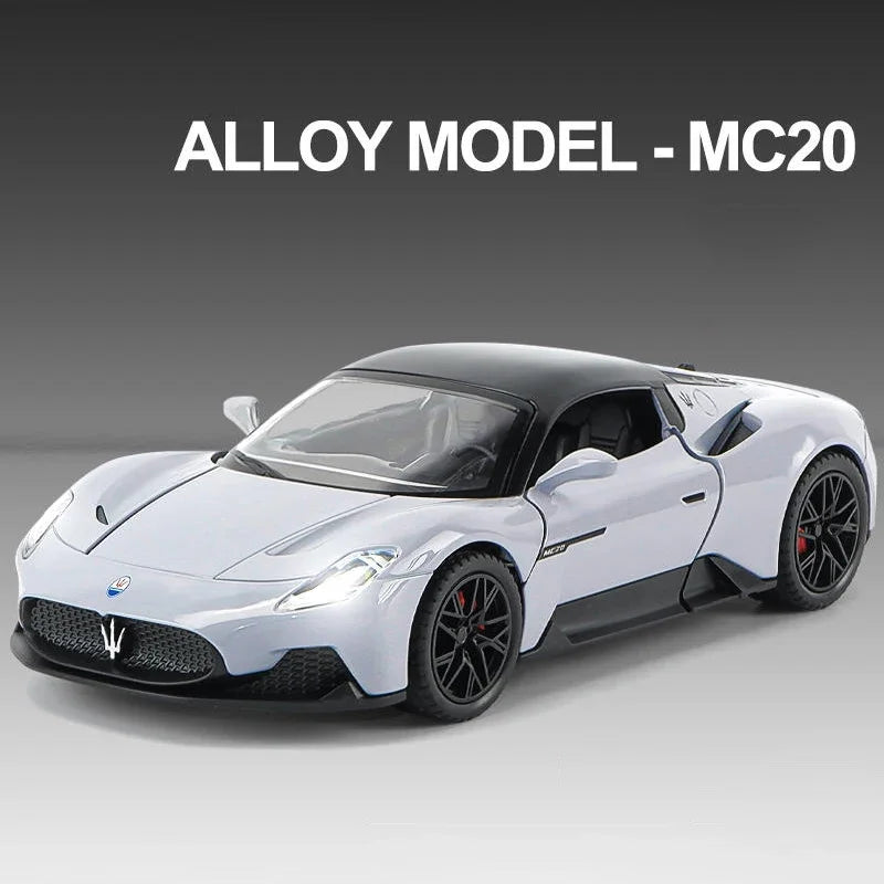 Maserati Mc20 Supercar Alloy Car.Model with Pull Back Sound for Kids.Toy Model.