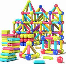 A set of magnetic building blocks for children